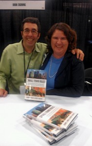 Barry Moltz and Becky McCray signing Small Town Rules at BlogWorld Expo